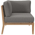 Modway Clearwater 5-Piece Outdoor Patio Teak Wood Sectional Sofa