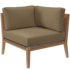 Modway Clearwater 5-Piece Outdoor Patio Teak Wood Sectional Sofa
