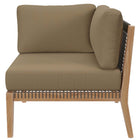 Modway Clearwater 5-Piece Outdoor Patio Teak Wood Sectional Sofa