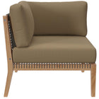 Modway Clearwater 5-Piece Outdoor Patio Teak Wood Sectional Sofa