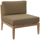 Modway Clearwater 5-Piece Outdoor Patio Teak Wood Sectional Sofa