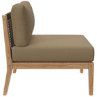 Modway Clearwater 5-Piece Outdoor Patio Teak Wood Sectional Sofa