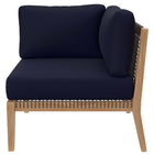 Modway Clearwater 5-Piece Outdoor Patio Teak Wood Sectional Sofa
