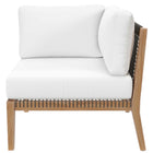 Modway Clearwater 5-Piece Outdoor Patio Teak Wood Sectional Sofa
