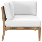 Modway Clearwater 5-Piece Outdoor Patio Teak Wood Sectional Sofa