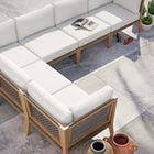 Modway Clearwater 6-Piece Outdoor Patio Teak Wood Sectional Sofa EEI-6125