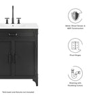 Modway Steamforge 30" Bathroom Vanity Cabinet (Sink Basin Not Included)
