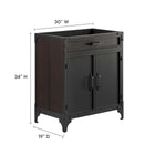 Modway Steamforge 30" Bathroom Vanity Cabinet (Sink Basin Not Included)