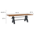 Modway Genuine 96" Crank Adjustable Height Dining and Conference Table