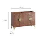 Modway Daylight 48" Double Sink Compatible (Not Included) Bathroom Vanity Cabinet