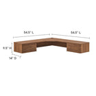 Modway Render Wall Mount Corner Office Desk