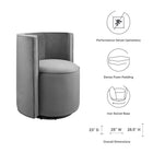 Modway Della Performance Velvet Fabric Swivel Chair