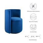 Modway Della Performance Velvet Fabric Swivel Chair