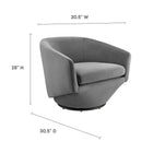 Modway Series Performance Velvet Fabric Swivel Chair