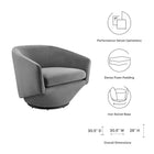 Modway Series Performance Velvet Fabric Swivel Chair
