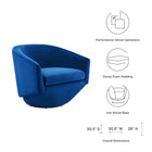 Modway Series Performance Velvet Fabric Swivel Chair
