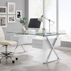 Modway Sector 71" Glass Top Glass Office Desk