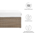 Modway Convene Outdoor Patio Rectangle Ottoman