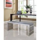 Modway Gridiron Medium Stainless Steel Bench