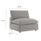 Modway Commix Down Filled Overstuffed Boucle Fabric Armless Chair