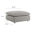 Modway Commix Down Filled Overstuffed Boucle Fabric Ottoman