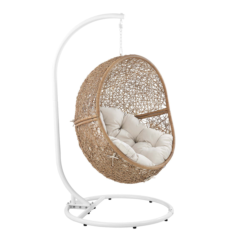 Modway Encase Outdoor Patio Rattan Swing Chair  