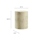 Modway Cosmos 16" Round Burl Wood Side Table