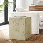 Modway Cosmos 16" Square Burl Wood Side Table