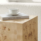 Modway Cosmos 16" Square Burl Wood Side Table