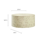 Modway Cosmos 35" Round Burl Wood Coffee Table