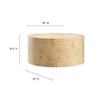Modway Cosmos 35" Round Burl Wood Coffee Table