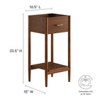 Modway Zaire 18" Bathroom Vanity Cabinet (Sink Basin Not Included)