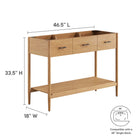 Modway Zaire 48" Single Sink Compatible Bathroom Vanity Cabinet (Sink Basin Not Included)