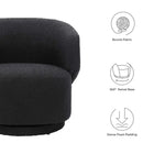 Modway Celestia Boucle Fabric Swivel Chair
