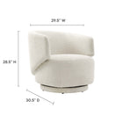 Modway Celestia Boucle Fabric Swivel Chair