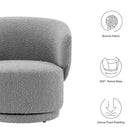 Modway Celestia Boucle Fabric Swivel Chair