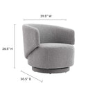 Modway Celestia Boucle Fabric Swivel Chair