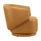 Modway Celestia Vegan Leather Fabric and Wood Swivel Chair