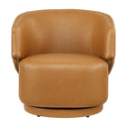 Modway Celestia Vegan Leather Fabric and Wood Swivel Chair