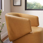 Modway Celestia Vegan Leather Fabric and Wood Swivel Chair