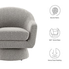 Modway Astral Boucle Fabric Swivel Chair