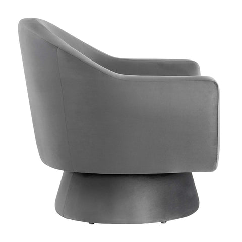 Modway Astral Performance Velvet Fabric and Wood Swivel Chair  