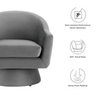 Modway Astral Performance Velvet Fabric and Wood Swivel Chair