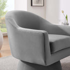 Modway Astral Performance Velvet Fabric and Wood Swivel Chair