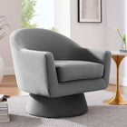 Modway Astral Performance Velvet Fabric and Wood Swivel Chair