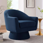 Modway Astral Performance Velvet Fabric and Wood Swivel Chair