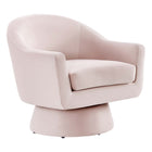 Modway Astral Performance Velvet Fabric and Wood Swivel Chair  