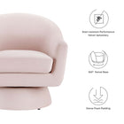 Modway Astral Performance Velvet Fabric and Wood Swivel Chair