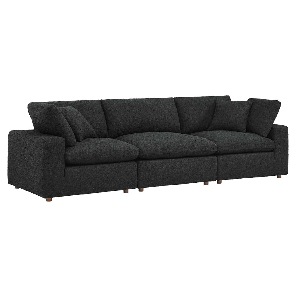 Modway Commix Down Filled Overstuffed Boucle Fabric 3-Seater Sofa  