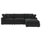 Modway Commix 4-Piece Down Filled Overstuffed Boucle Fabric Sectional Sofa